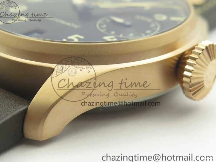 MIROTIME 0331 Big Pilot IW510301 Satin-Polished RG YLF Best Edition Black Dial On Leather Strap A Flexible 7222